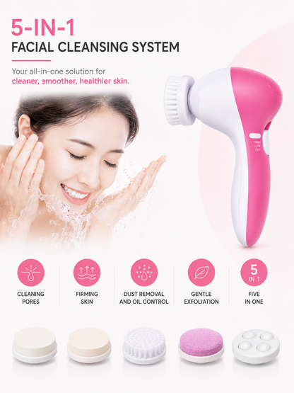 PureGlow™ 5-in-1 Facial Brush