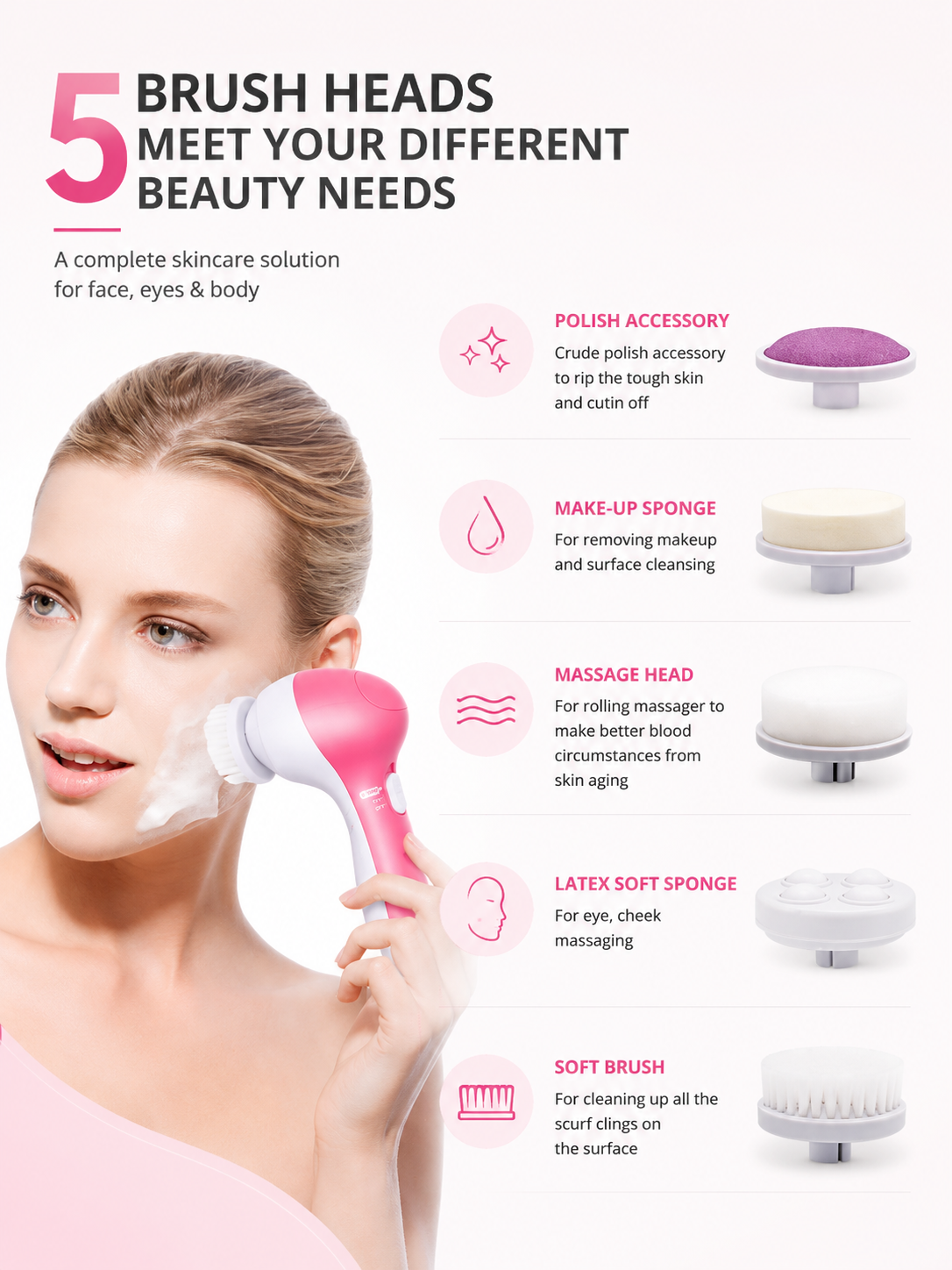 PureGlow™ 5-in-1 Facial Brush